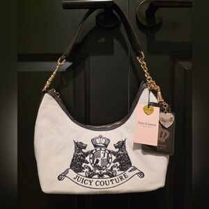 NWT Juicy Couture Classic Scottie Dogs Hobo - Crystal